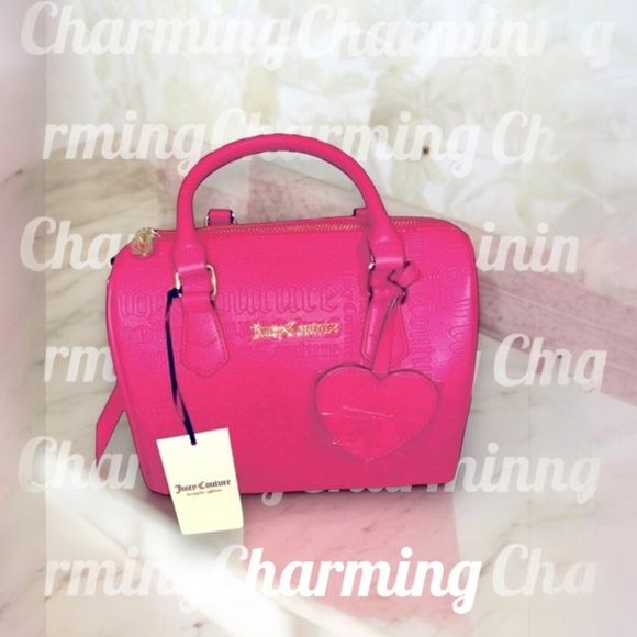 NWT JUICY COUTURE "FREE LOVE" Embossed Satchel - Picture 7 of 16